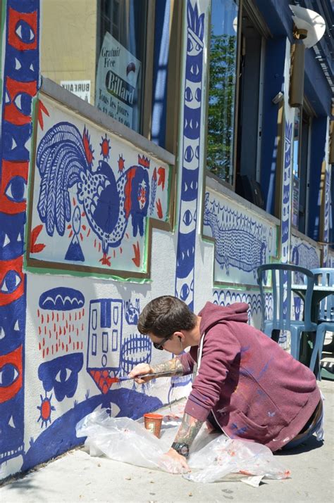 mural festival  montreal canada work  progress