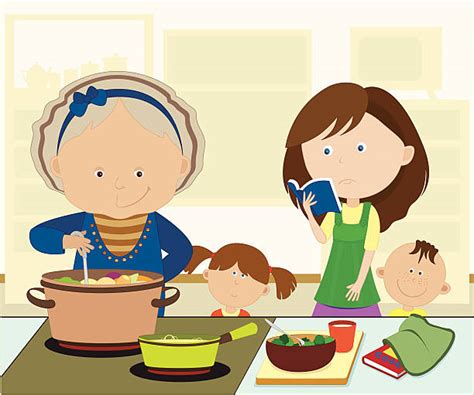 Royalty Free Grandma Cooking Clip Art Vector Images And Illustrations