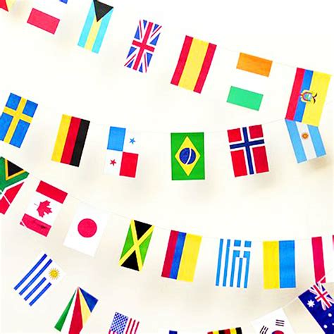 100 Countries String Flag International World Flags Bar Party Bunting