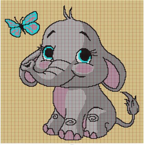 It is available in two levels: Stitch Fiddle | Elephant cross stitch, Baby cross stitch ...