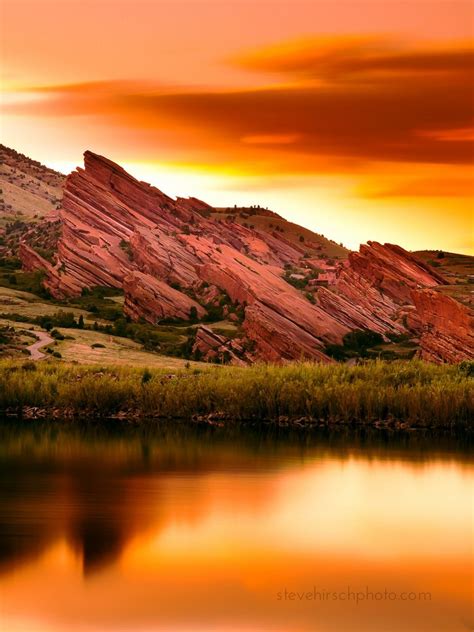 Sunset Red Rocks Red Rocks Colorado Red Rock Cool Landscapes