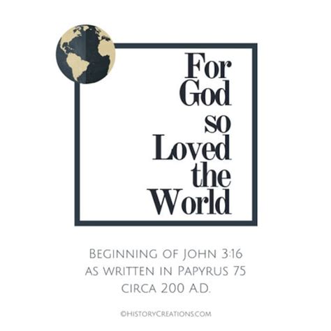 For God So Loved The World Hand Lettered Digitized Art John