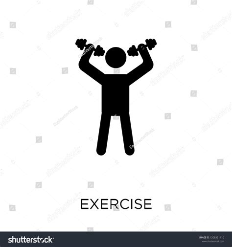 Exercise Icon Exercise Symbol Design Gym Stock Vector Royalty Free