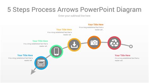 5 Steps Process Arrows Powerpoint Diagram Ciloart
