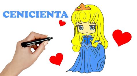 Cómo Dibujar Una Princesa Disney Kawaii Cenicienta 💙 How To Draw Cute