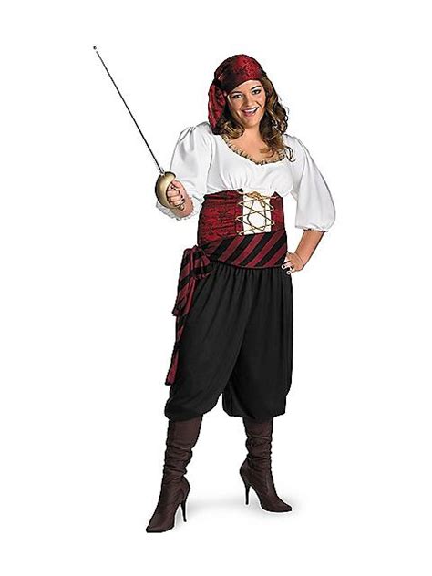 Womans Plus Size First Mate Pirate Costume Yakiveo