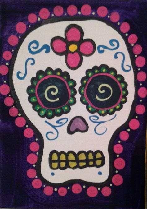 Day Of The Dead Art School Art Projects Mexican Folk Art Painting