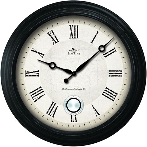 Firstime 24 In Round Adair Wall Clock 25605 The Home Depot