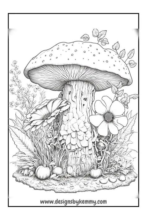 Mushroom Coloring Pages For Adults - ColorfulFam: Free & Premium