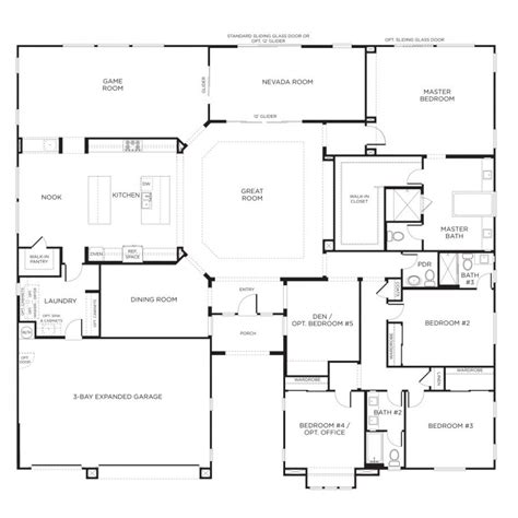 Nice Home Designs Single Story Floor Plans One Story House Plans