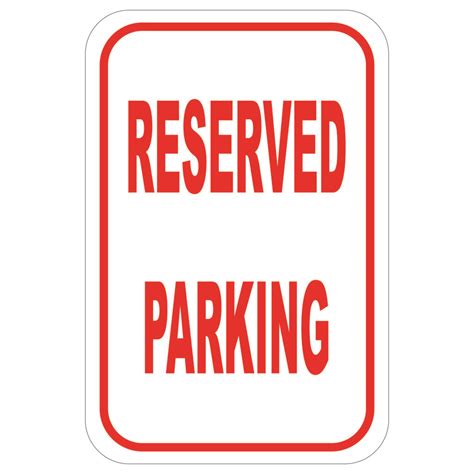 Reserved Parking Aluminum Sign Winmark Stamp And Sign Stamps And Signs