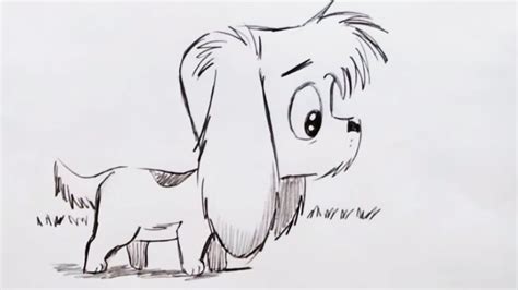 How To Draw A Cute Cartoon Dog Step By Step Youtube
