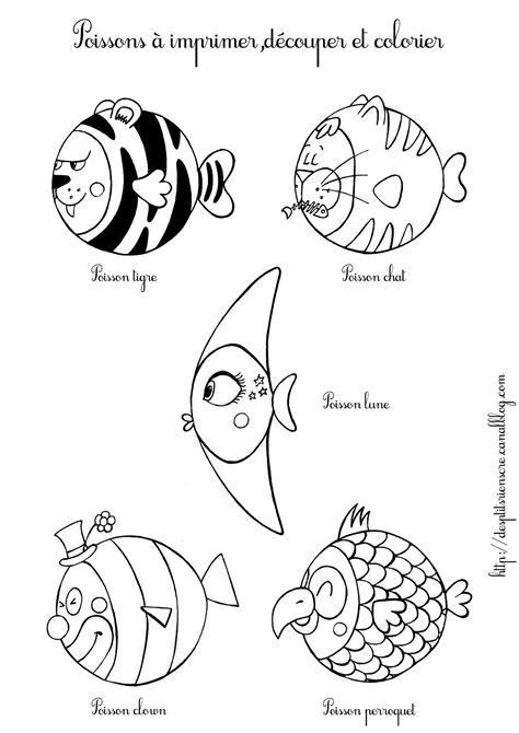 Coloriage De Poisson D Avril à Imprimer