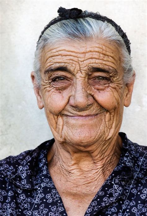 Happy Old Lady Image Shows A Happy Old Lady From A Village In Greece
