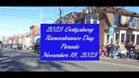 2023 Remembrance Day Parade Gettysburg Youtube