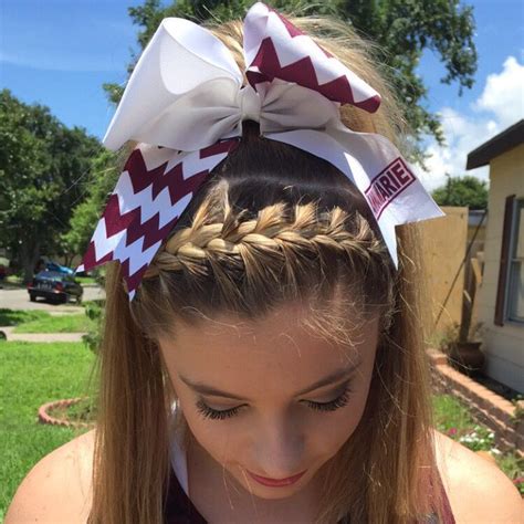 We carry a huge selection of cheer bows including sequin bows, chevron hair bows, and even zebra bows. Braided, high pony tail, cheer hair! Followed with a ...