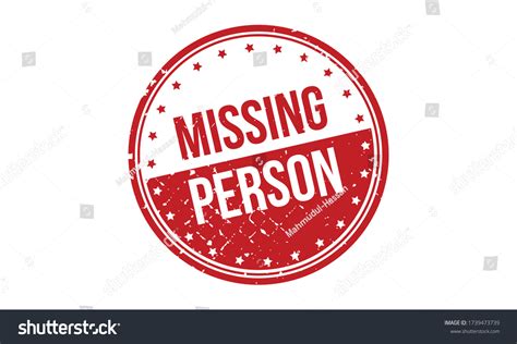 Missing Person Rubber Stamp Red Missing Person Royalty Free Stock