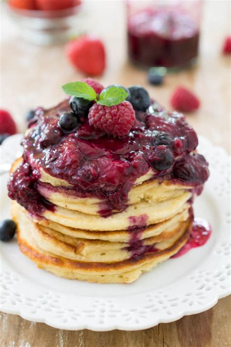 You can use greek yogurt in pancakes. Greek Yogurt Pancakes with Mixed Berry Compote