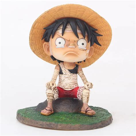 5 One Piece Anime Monkey D Luffy Bandage Sit Aggrieved Look Ver Boxed