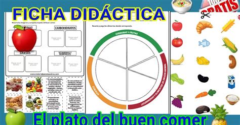 Excelente Muy Recomendado Ficha Para Trabajar El Plato Del Buen Comer