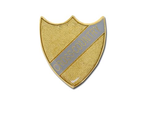 Cross Country Small Enamelled Stripe Shield Badge