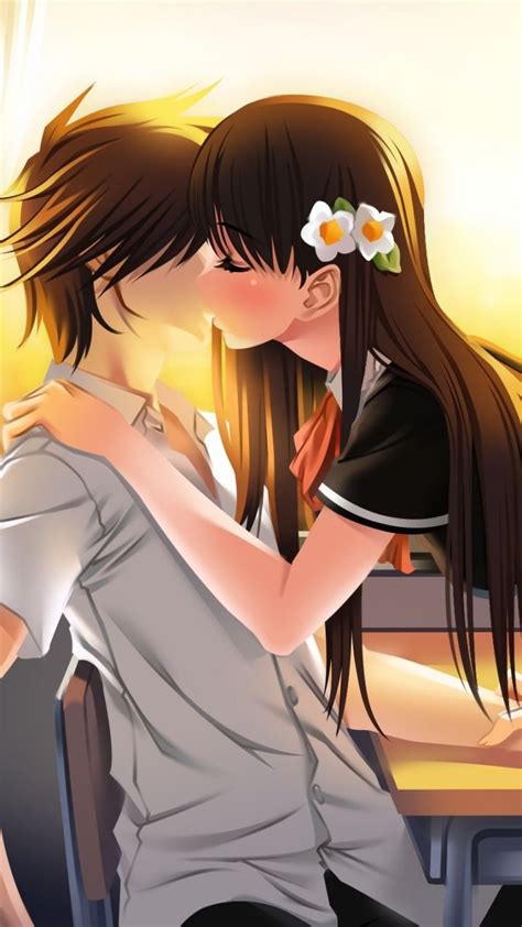 Anime Couple Couple Kiss Love Anime Wallpaper Download Mobcup