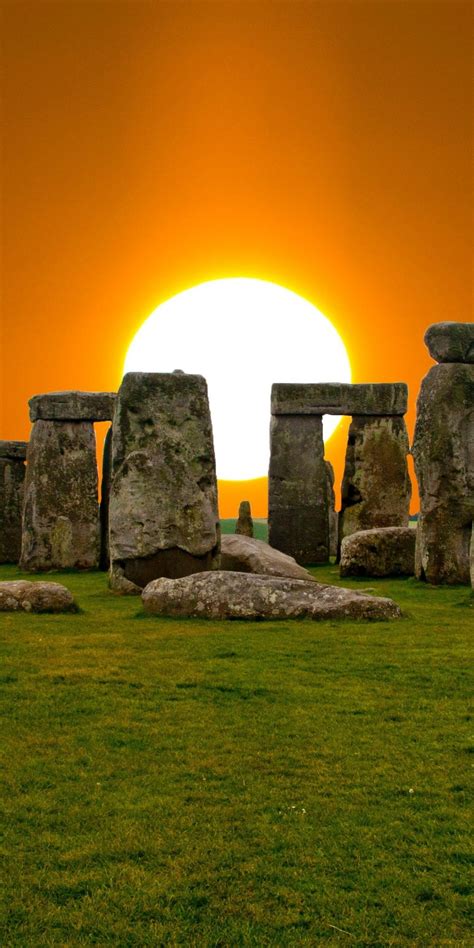 Stonehenge Landscape Sunrise Rocks 1080x2160 Wallpaper Beautiful