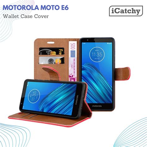 Moto E6 Wallet Case Cover Motorola Moto E6 Leather Cover Cases In