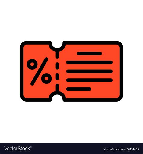 Voucher Black Friday Related Filled Icon Vector Image