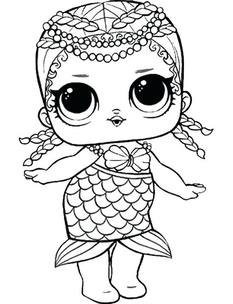 Merbaby Lol Doll Coloring Page Printable Coloring Page Coloring Home