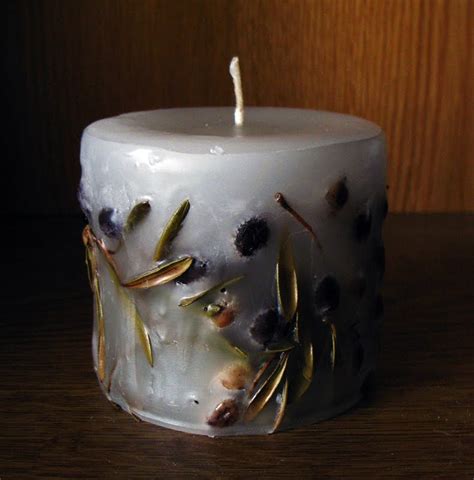Candlemania Candles With Olive Branch Embeds
