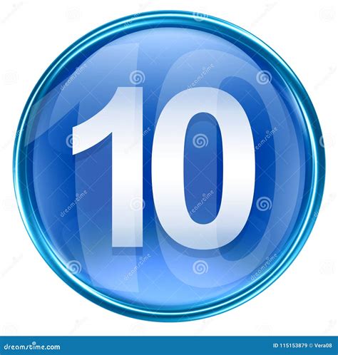 Number Ten Icon Blue Stock Illustration Illustration Of Symbol