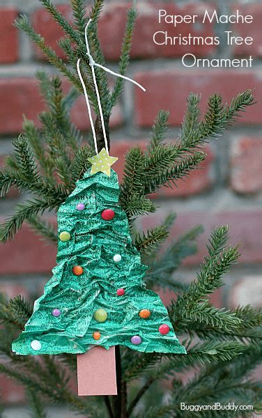 Homemade Christmas Tree Ornament Using Newspaper And Flour Buggy And