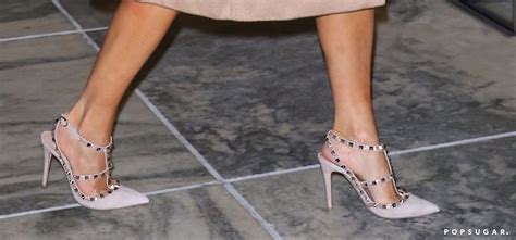 Jennifer Lopez S Valentino Rockstud Heels And Trench Coat POPSUGAR Fashion UK