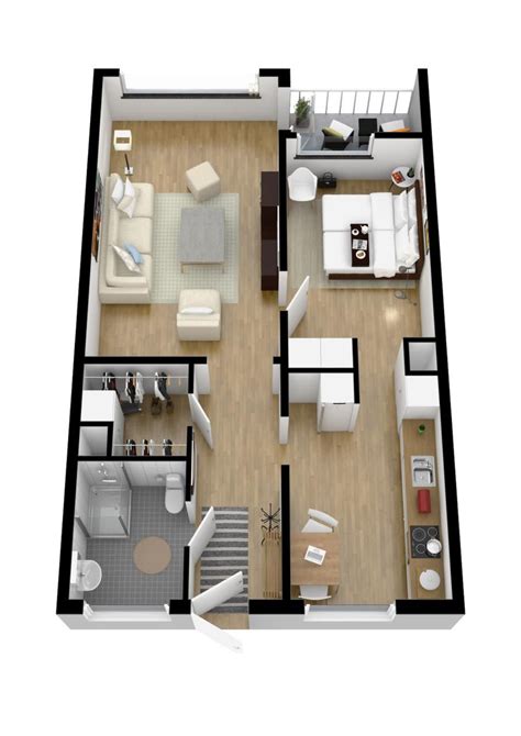 40 More 1 Bedroom Home Floor Plans One Bedroom House Tiny House
