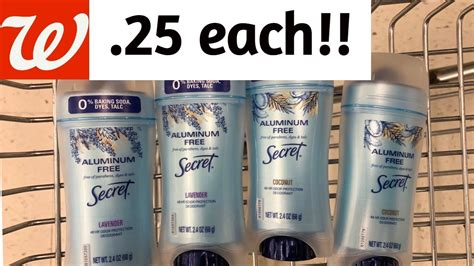 Walgreens **.25 SECRET DEODORANT** RUN!! - YouTube