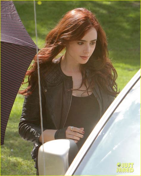 Lily Collins And Jamie Campbell Bower Mortal Instruments Set Photo