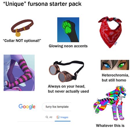 Unique Fursona Starter Pack Furrystarterpacks
