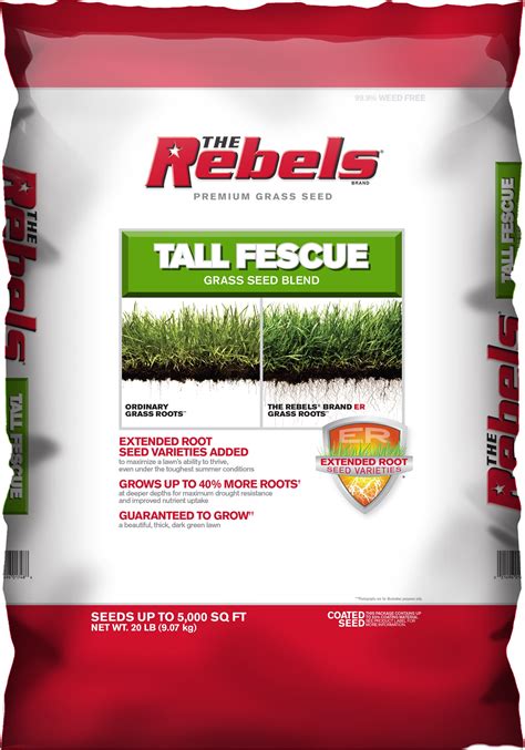 The Rebels Tall Fescue Grass Seed 20 Lbs
