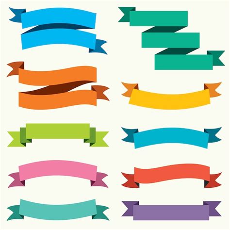 Premium Vector Colorful Ribbon And Banner Design