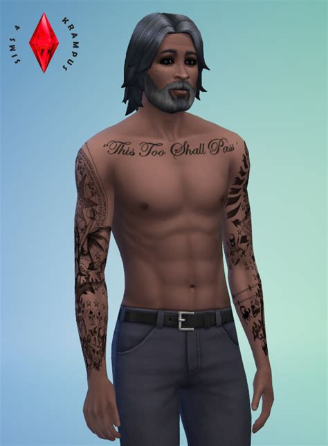 The Sims 4 This Too Shall Pass Chest Tattoo For Sims 4 Custom