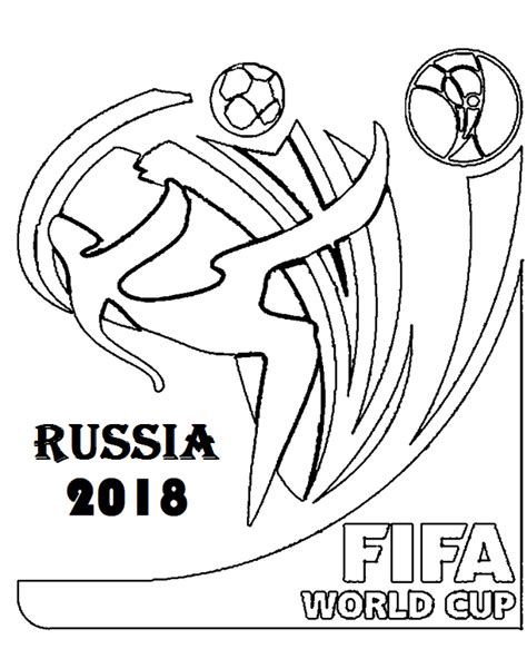 Coloriage Simple Coupe Du Monde De La Fifa De Russie Coloriages