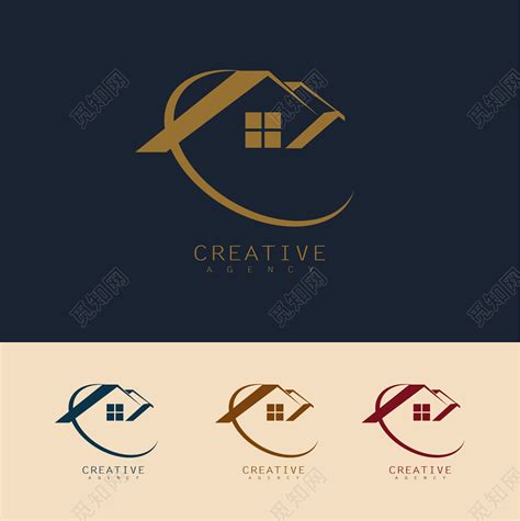 公司标识设计创意房屋logo图片素材免费下载 觅知网