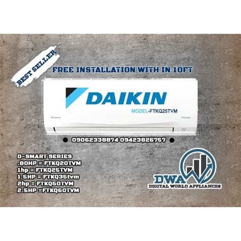 Brand New DAIKIN D SMART SERIES 2 5 Hp Split Type Inverter Wall Mounted