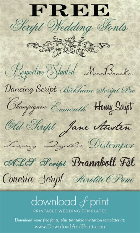 Free Wedding Fonts For Your Diy Invitations