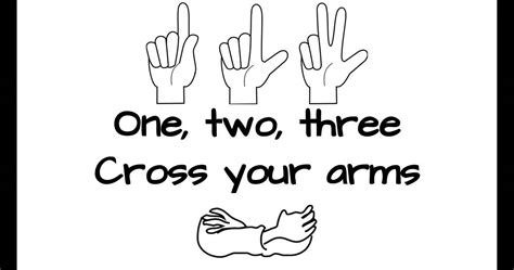 One Two Three Cross Your Arms Youtube
