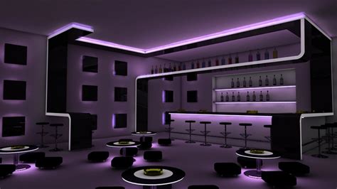 🥇 Architecture Design Bar Lighting Night Club Neon Lounge Wallpaper