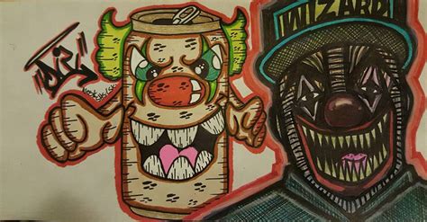 Clown Graffiti Sticker Collab By Wizard1labels On Deviantart