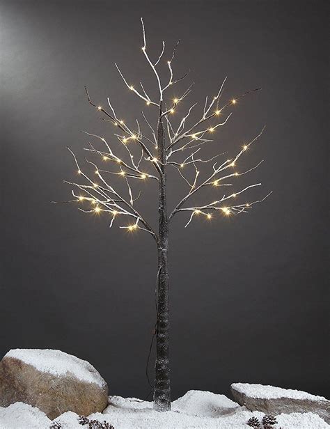 Lightshare 4 Lighted Snow Tree Small Garden And Outdoor
