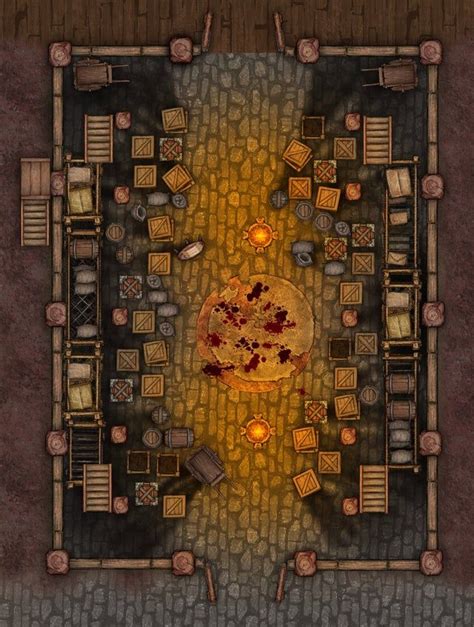 R Dndmaps The Warehouse Fighting Pit Fantasy City Map Dnd World Map Dungeon Maps
